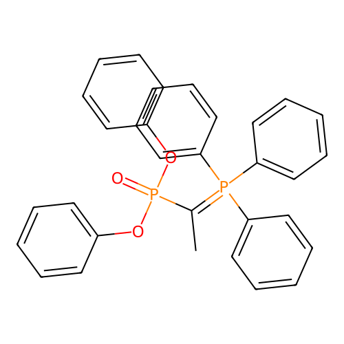 Phosphonic acid, [1-(triphenylphosphoranylidene)ethyl]-, diphenyl ester structure