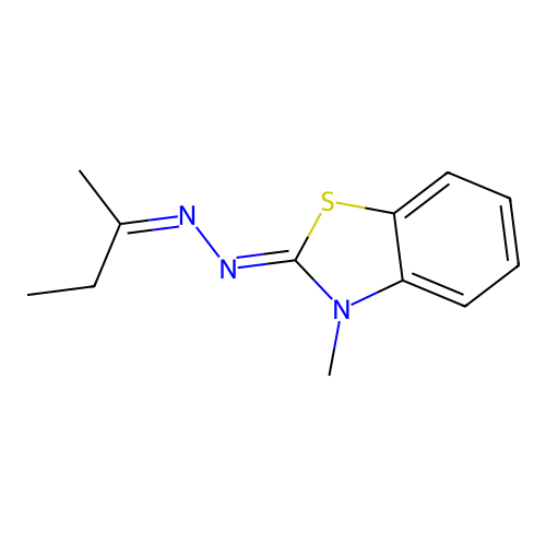 N-[3-Methyl-3H-benzothiazol-2-ylidene]-N'-[1-methyl-propylidene]-hydrazine structure
