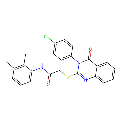 2-((3-(4-chlorophenyl)-4-oxo-3,4-dihydroquinazolin-2-yl)thio)-N-(2,3-dimethylphenyl)acetamide structure