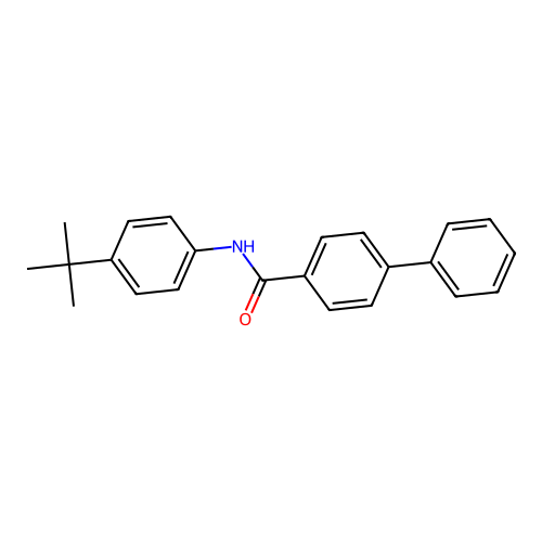 Biphenyl-4-carboxylic acid (4-tert-butyl-phenyl)-amide structure