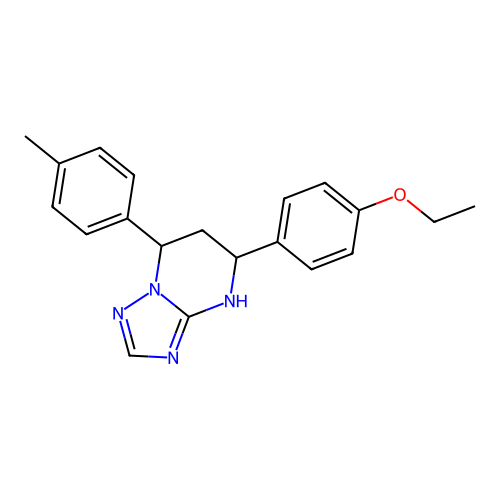 5-(4-ethoxyphenyl)-7-(4-methylphenyl)-4,5,6,7-tetrahydro[1,2,4]triazolo[1,5-a]pyrimidine structure