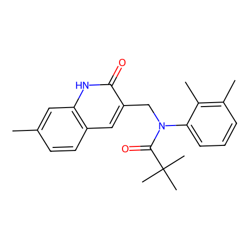 N-(2,3-dimethylphenyl)-N-((2-hydroxy-7-methylquinolin-3-yl)methyl)pivalamide structure