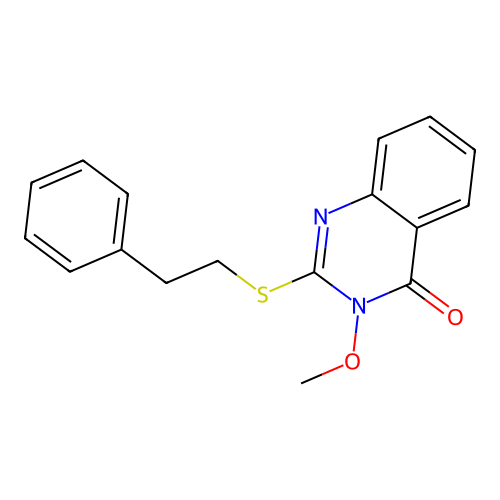 3-methoxy-2-[(2-phenylethyl)sulfanyl]quinazolin-4(3H)-one structure