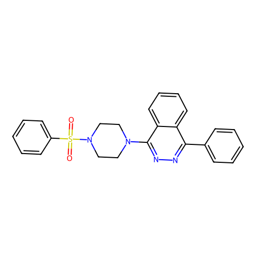 1-Phenyl-4-[4-(phenylsulfonyl)piperazin-1-yl]phthalazine structure