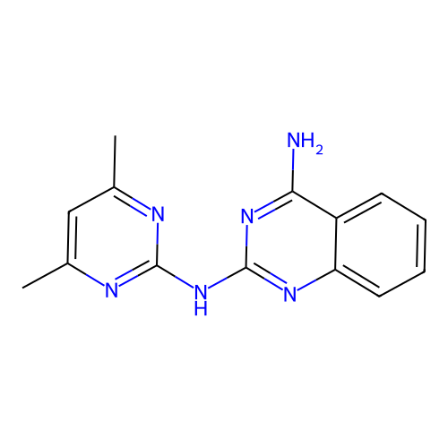 (2E)-2-[(4,6-dimethylpyrimidin-2-yl)imino]-1,2-dihydroquinazolin-4-amine structure