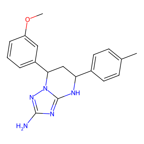7-(3-methoxyphenyl)-5-(4-methylphenyl)-4,5,6,7-tetrahydro[1,2,4]triazolo[1,5-a]pyrimidin-2-amine structure