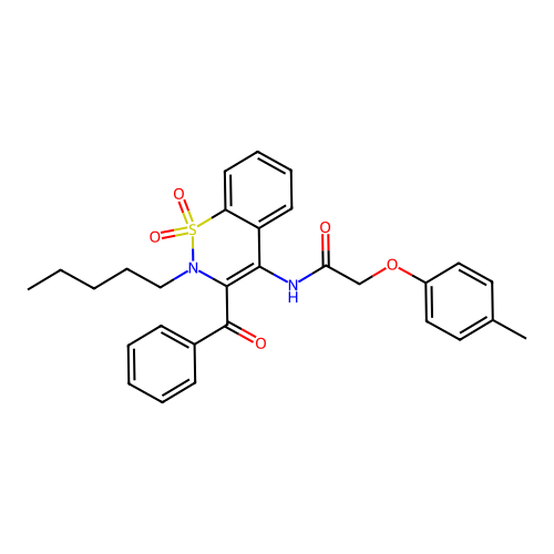 N-(3-benzoyl-1,1-dioxo-2-pentyl-1 structure