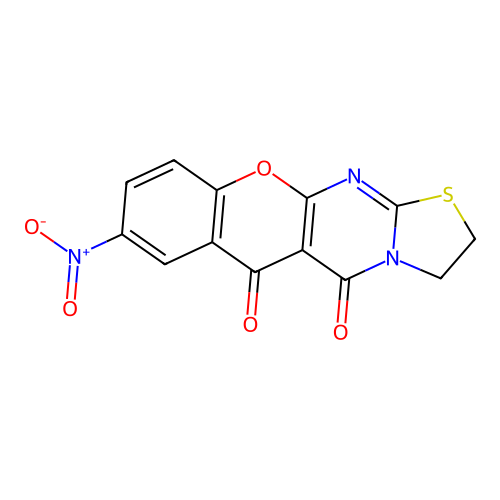 8-Nitro-2,3-dihydrochromeno[2,3-d]thiazolo[3,2-a]pyrimidine-5,6-dione structure