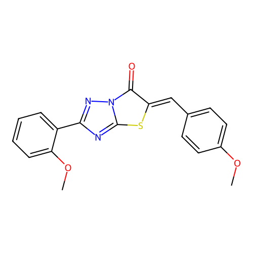 (Z)-5-(4-methoxybenzylidene)-2-(2-methoxyphenyl)thiazolo[3,2-b][1,2,4]triazol-6(5H)-one structure
