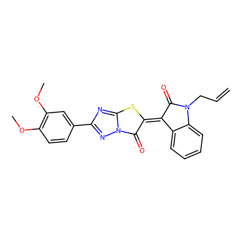 (Z)-5-(1-allyl-2-oxoindolin-3-ylidene)-2-(3,4-dimethoxyphenyl)thiazolo[3,2-b][1,2,4]triazol-6(5H)-one structure