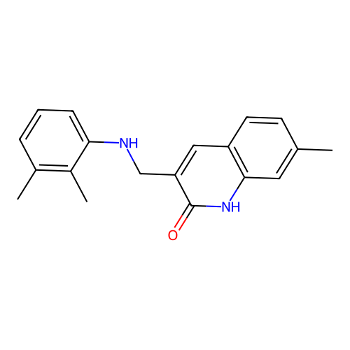 3-{[(2,3-dimethylphenyl)amino]methyl}-7-methylquinolin-2(1H)-one structure