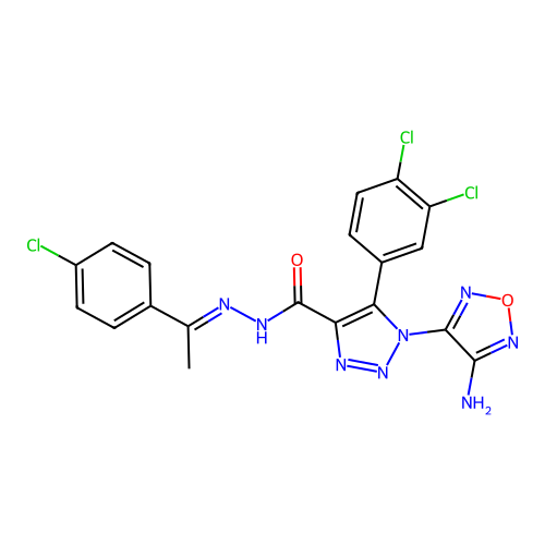 C19H13Cl3N8O2 structure