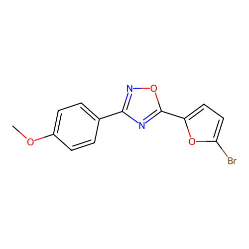 5-(5-Bromofuran-2-yl)-3-(4-methoxyphenyl)-1,2,4-oxadiazole structure