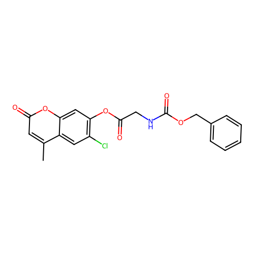 6-chloro-4-methyl-2-oxo-2H-chromen-7-yl N-[(benzyloxy)carbonyl]glycinate structure