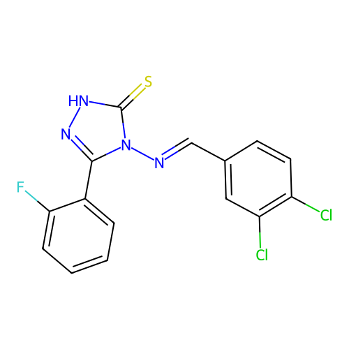 4-((3,4-Dichlorobenzylidene)amino)-5-(2-fluorophenyl)-4H-1,2,4-triazole-3-thiol structure