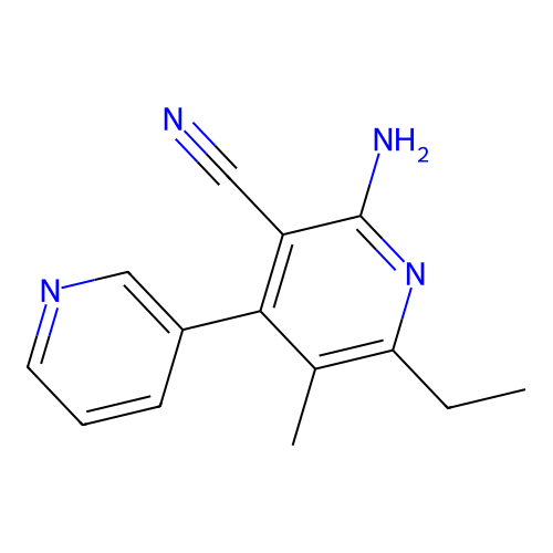 2'-Amino-6'-ethyl-5'-methyl-3,4'-bipyridine-3'-carbonitrile structure