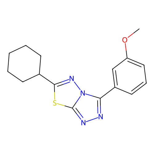 6-Cyclohexyl-3-(3-methoxyphenyl)-[1,2,4]triazolo[3,4-b][1,3,4]thiadiazole structure