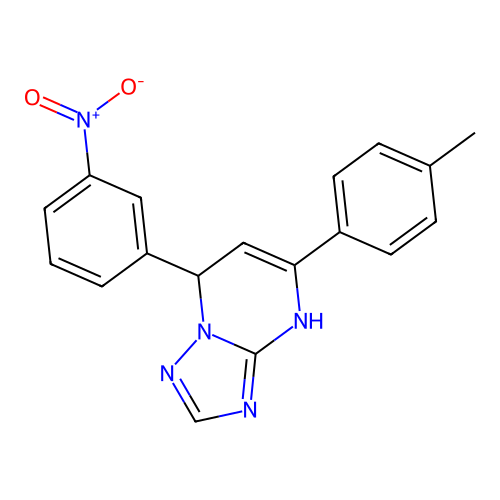 5-(4-Methylphenyl)-7-(3-nitrophenyl)-4,7-dihydro[1,2,4]triazolo[1,5-a]pyrimidine structure