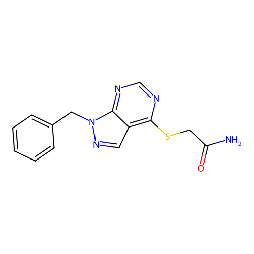 2-(1-Benzyl-1H-pyrazolo[3,4-d]pyrimidin-4-ylsulfanyl)-acetamide structure