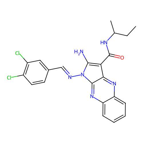 C22H20Cl2N6O structure