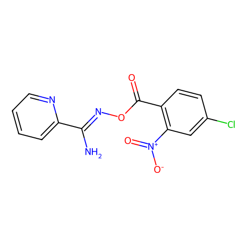 N'-{[(4-chloro-2-nitrophenyl)carbonyl]oxy}pyridine-2-carboximidamide structure