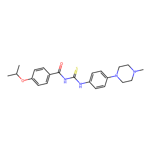 N-{[4-(4-methylpiperazin-1-yl)phenyl]carbamothioyl}-4-(propan-2-yloxy)benzamide structure