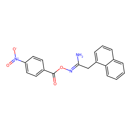 (1Z)-2-(naphthalen-1-yl)-N'-{[(4-nitrophenyl)carbonyl]oxy}ethanimidamide structure