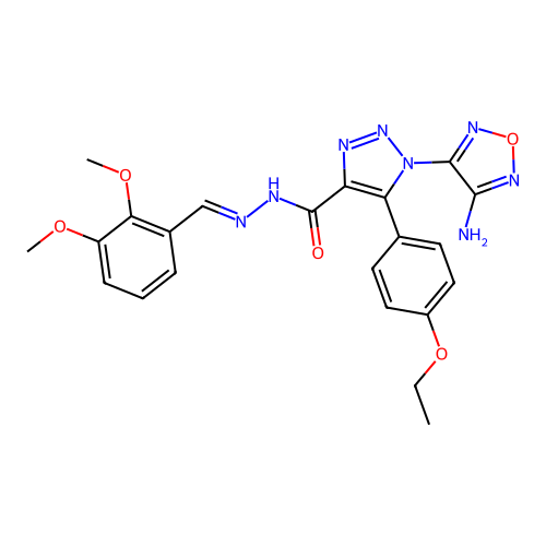 C22H22N8O5 structure