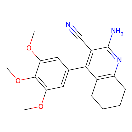 2-Amino-4-(3,4,5-trimethoxyphenyl)-5,6,7,8-tetrahydroquinoline-3-carbonitrile structure