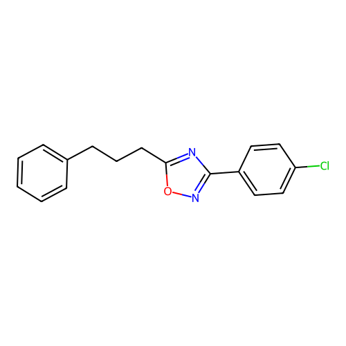 3-(4-Chlorophenyl)-5-(3-phenylpropyl)-1,2,4-oxadiazole structure