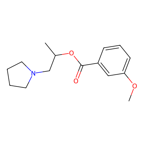 1-Pyrrolidin-1-ylpropan-2-yl 3-methoxybenzoate structure