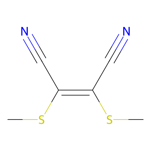 (Z)-2,3-bis(methylsulfanyl)but-2-enedinitrile structure