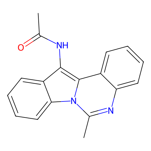 N-(6-methylindolo[1,2-c]quinazolin-12-yl)acetamide structure