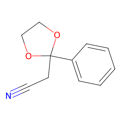 (2-Phenyl-1,3-dioxolan-2-yl)acetonitrile structure