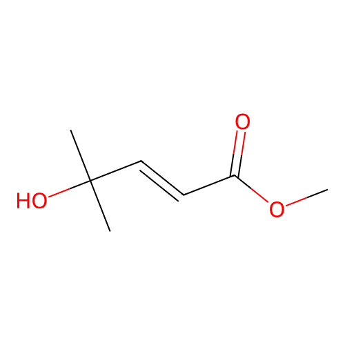 2-Pentenoic acid, 4-hydroxy-4-methyl-, methyl ester, (2E)- structure