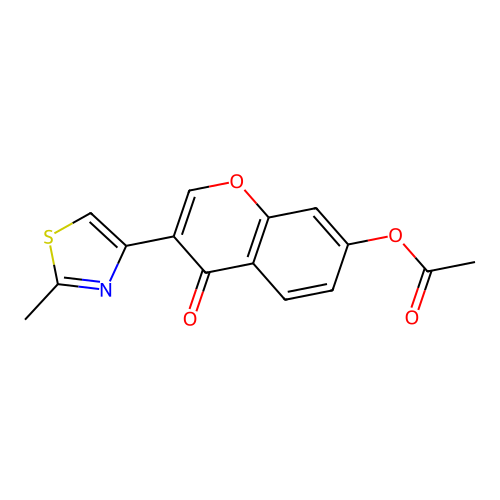 3-(2-methyl-1,3-thiazol-4-yl)-4-oxo-4H-chromen-7-yl acetate structure
