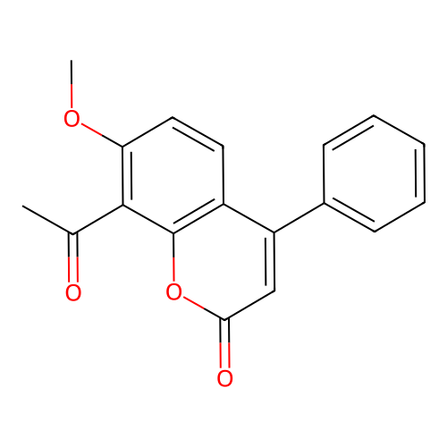 8-Acetyl-7-methoxy-4-phenylchromen-2-one structure