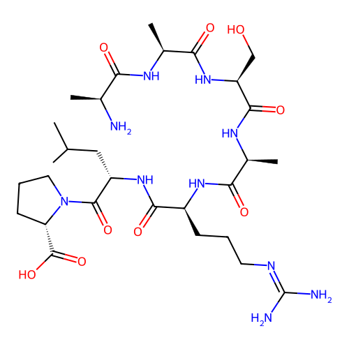 L-Proline, L-alanyl-L-alanyl-L-seryl-L-alanyl-L-arginyl-L-leucyl- structure
