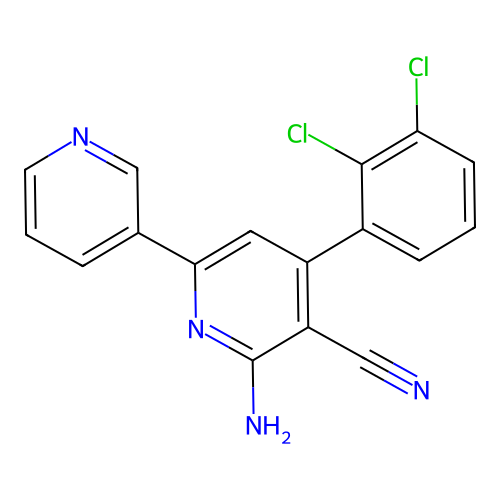 6-Amino-4-(2,3-dichlorophenyl)-2,3'-bipyridine-5-carbonitrile structure