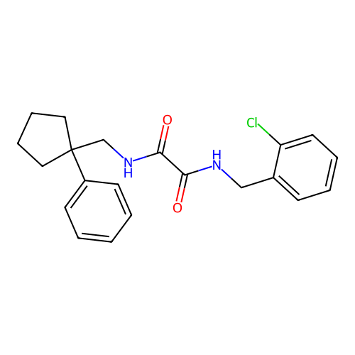 N-(2-chlorobenzyl)-N'-[(1-phenylcyclopentyl)methyl]ethanediamide structure