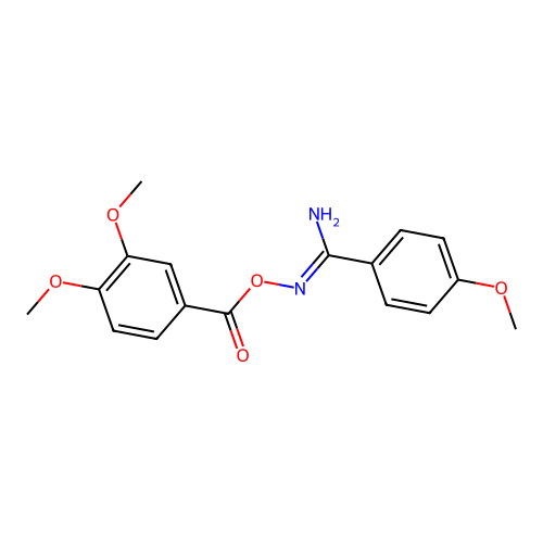 [[Amino-(4-methoxyphenyl)methylidene]amino] 3,4-dimethoxybenzoate structure