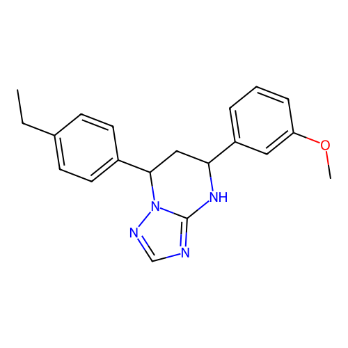 7-(4-ethylphenyl)-5-(3-methoxyphenyl)-4,5,6,7-tetrahydro[1,2,4]triazolo[1,5-a]pyrimidine structure