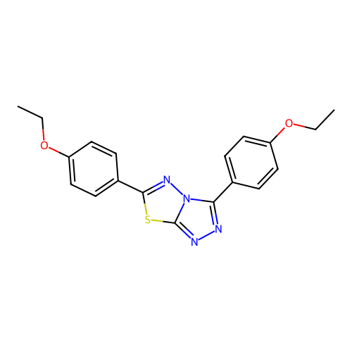 3,6-Bis(4-ethoxyphenyl)-[1,2,4]triazolo[3,4-b][1,3,4]thiadiazole structure