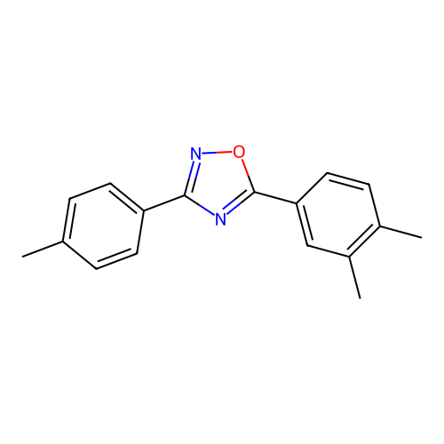 5-(3,4-Dimethylphenyl)-3-(4-methylphenyl)-1,2,4-oxadiazole structure