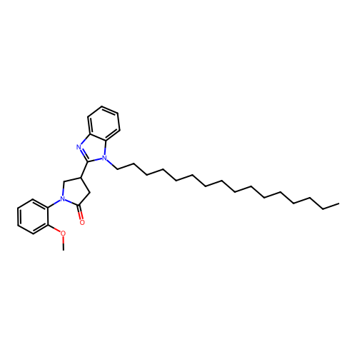 4-(1-Hexadecylbenzimidazol-2-yl)-1-(2-methoxyphenyl)pyrrolidin-2-one structure