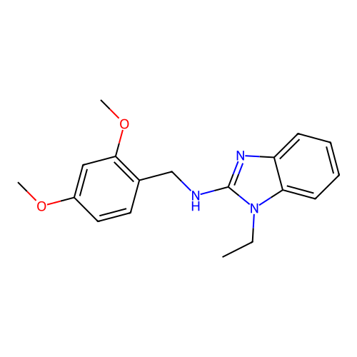 N-(2,4-dimethoxybenzyl)-1-ethyl-1H-benzimidazol-2-amine structure