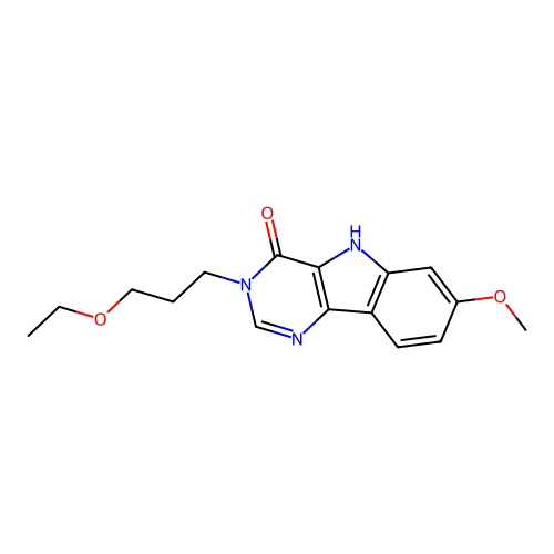 3-(3-ethoxypropyl)-7-methoxy-3,5-dihydro-4H-pyrimido[5,4-b]indol-4-one structure
