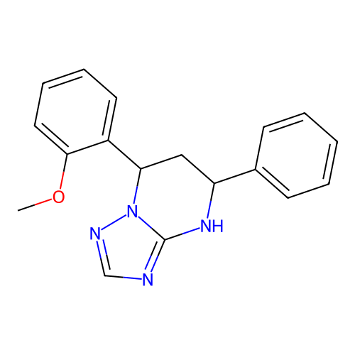 7-(2-Methoxyphenyl)-5-phenyl-4,5,6,7-tetrahydro[1,2,4]triazolo[1,5-a]pyrimidine structure