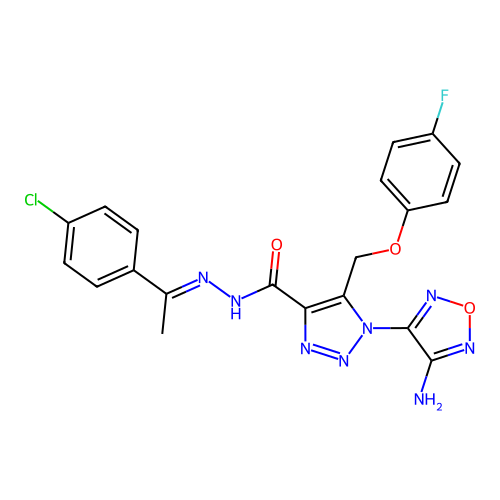 C20H16ClFN8O3 structure