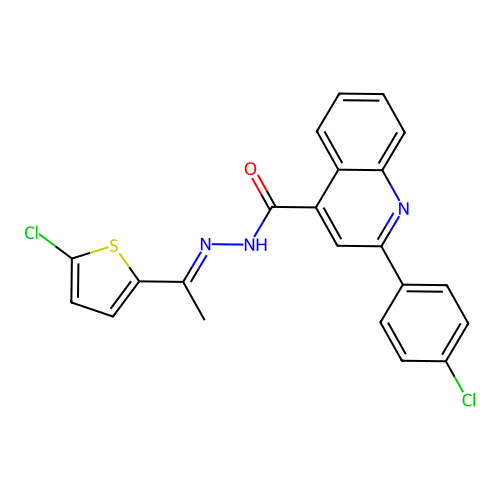 C22H15Cl2N3OS structure